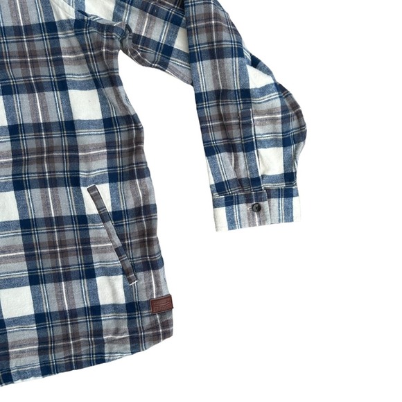 L.L.Bean Flannel Hoodie Men Outdoor Jacket Sweatshirt Pockets Zip Ip Extra Large - Picture 4 of 12